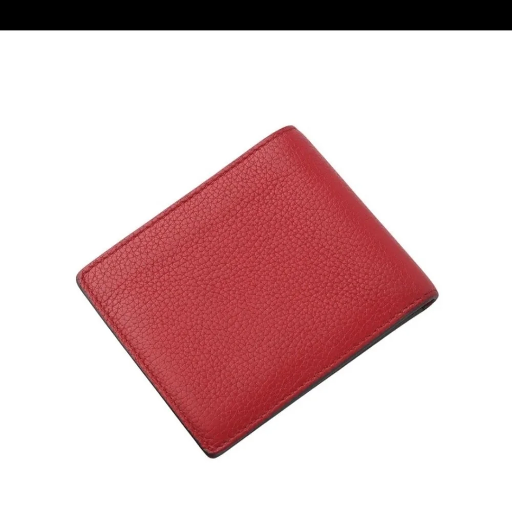Gucci Red and Green Leather Card Holder Bifold Wallet - Picture 3 of 9